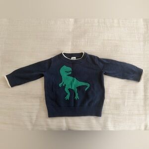 Baby GAP Navy Sweater with Green Dinosaur